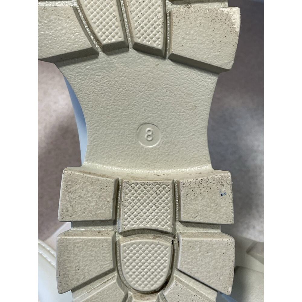 Jeffrey Campbell Cream Lug Sole Chelsea Rain Boots Platform Women’s Size 8 - Picture 8 of 9